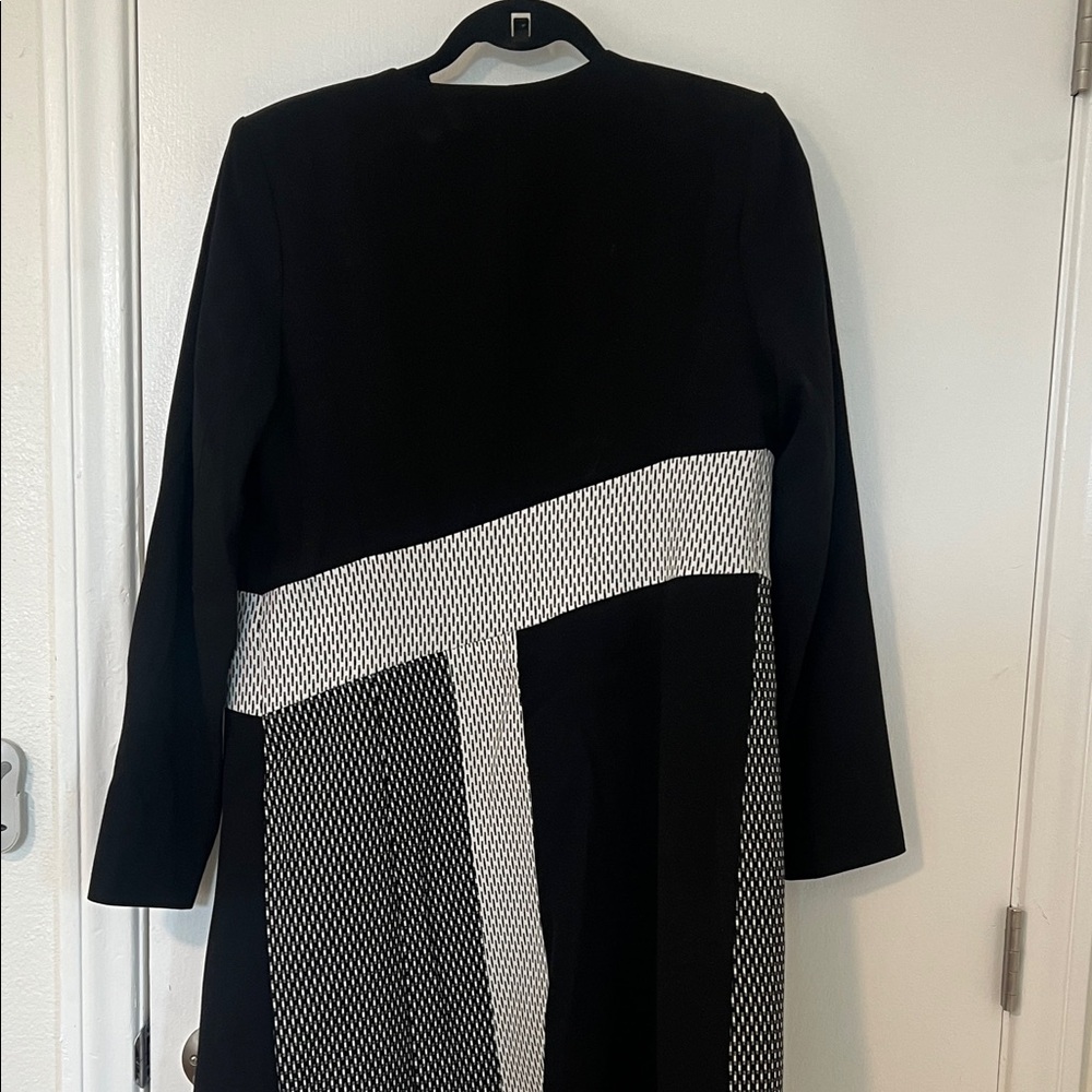 Calvin Klein Women's Black and White Long Blazer / Coat - Picture 11 of 12